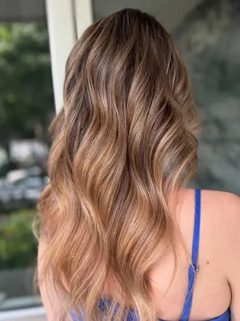 Balayage cald, caramel și ciocolată