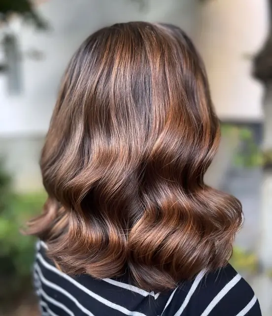 Balayage cald, caramel și ciocolată