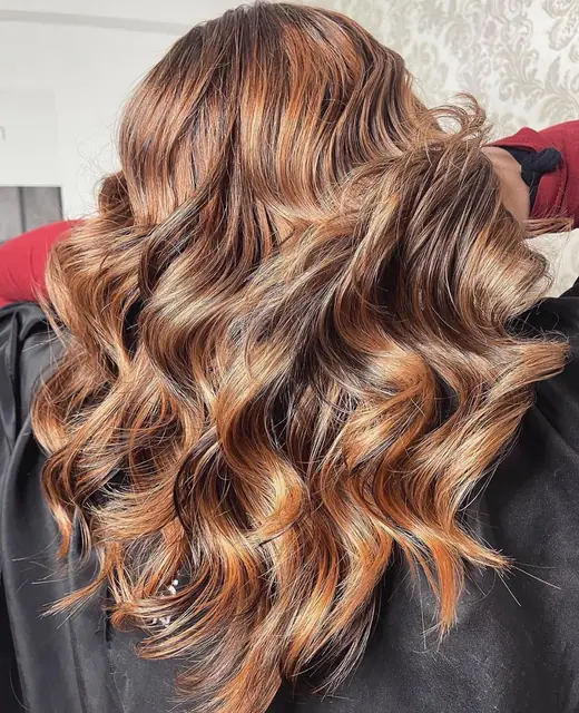 Balayage cald, caramel și ciocolată
