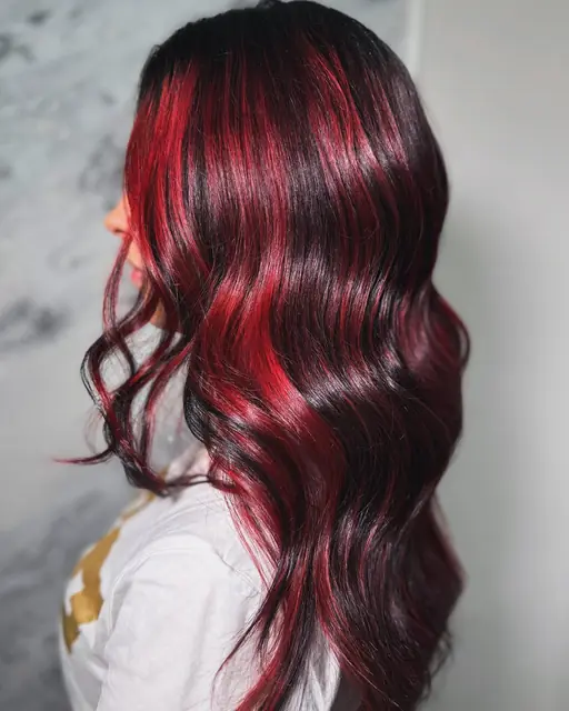 Red Balayage dimensional